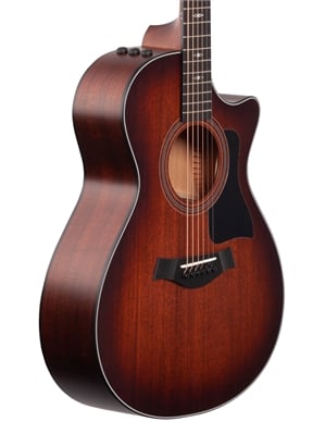 Taylor 322ce Grand Concert Acoustic Electric Shaded Edge Burst Body Angled View
